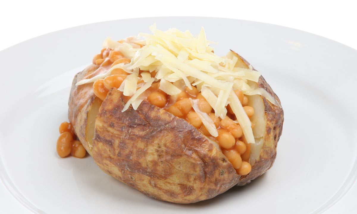 Baked Potato With Cheese & Beans 